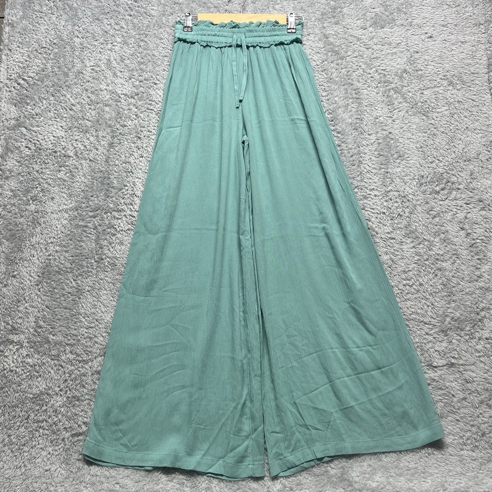 Oneill Pants Womens XS Blue Wide Leg Ninette Palozza Beach‎ Coastal Coverup New